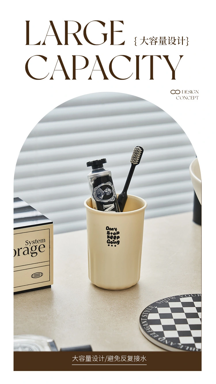 F37-1002 Mouthwash cup, cute printed mouthwash cup, simple and ins-style toothbrush cup without handle, couple toothbrush cup detail image 6
