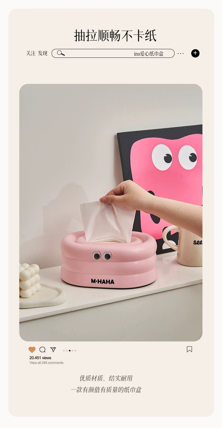 M04-9025 Tissue box, living room light luxury tissue box, coffee table decoration, creative tissue box, car interior, high-end feel detail image 10