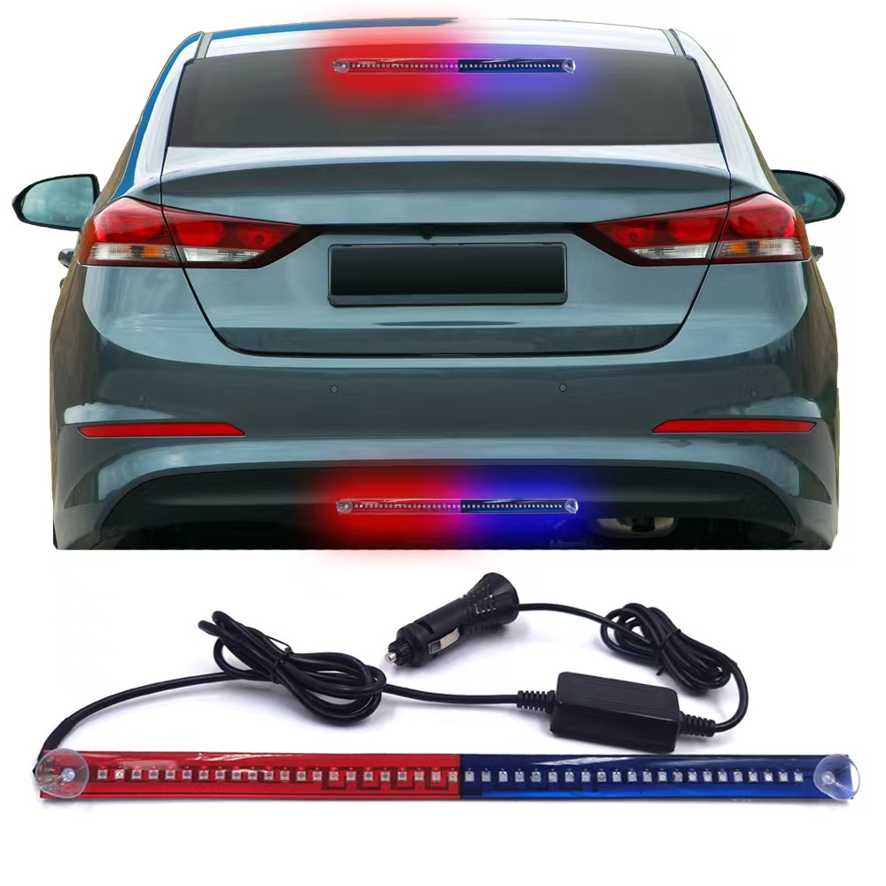 Car high-mounted brake light, wire-free flashing light, multi-mode warning light strip, rear gear flash