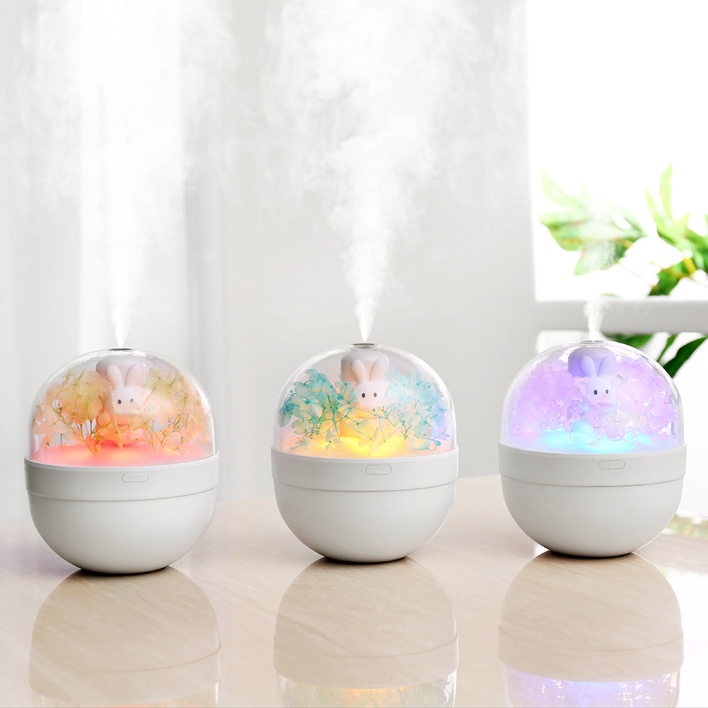 Eternal Flower USB Aroma Diffuser humidifier, Silent desktop, cute pet ambient light, air humidifier, aroma Diffuser