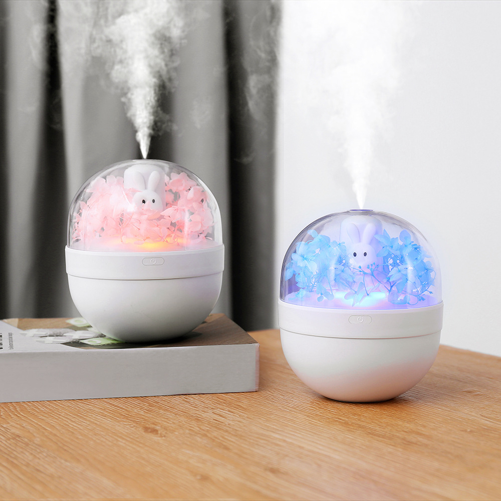 Eternal Flower USB Aroma Diffuser humidifier, Silent desktop, cute pet ambient light, air humidifier, aroma Diffuser details Picture
