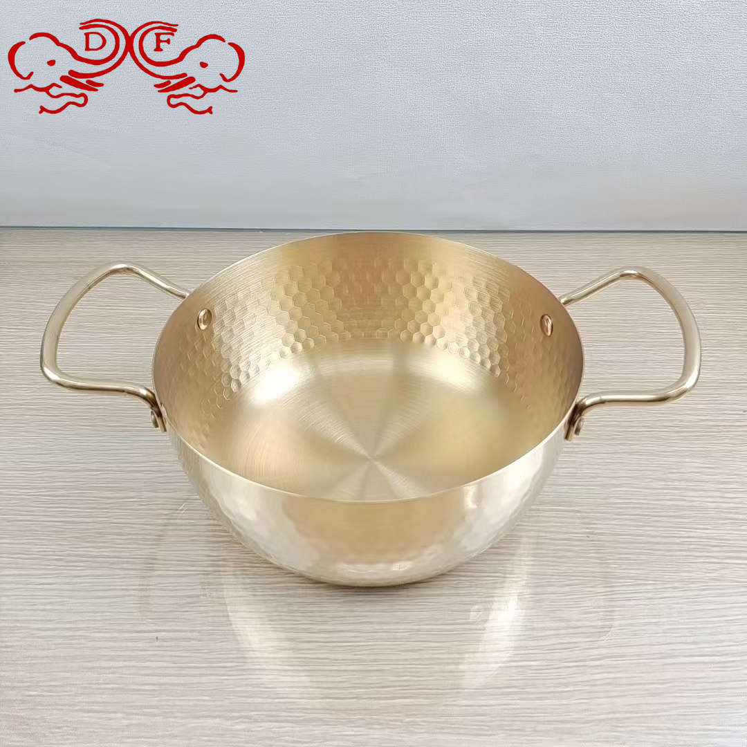 DF99255 thickened stainless steel ramen pot, household multi-purpose double-ear handle cooking pot, snack pot, soup pot, DF TRADINGHOUSE