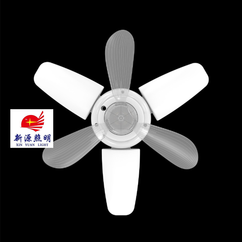 折叠风扇3叶4叶5叶6叶E27螺口球泡风扇灯led fan lamp