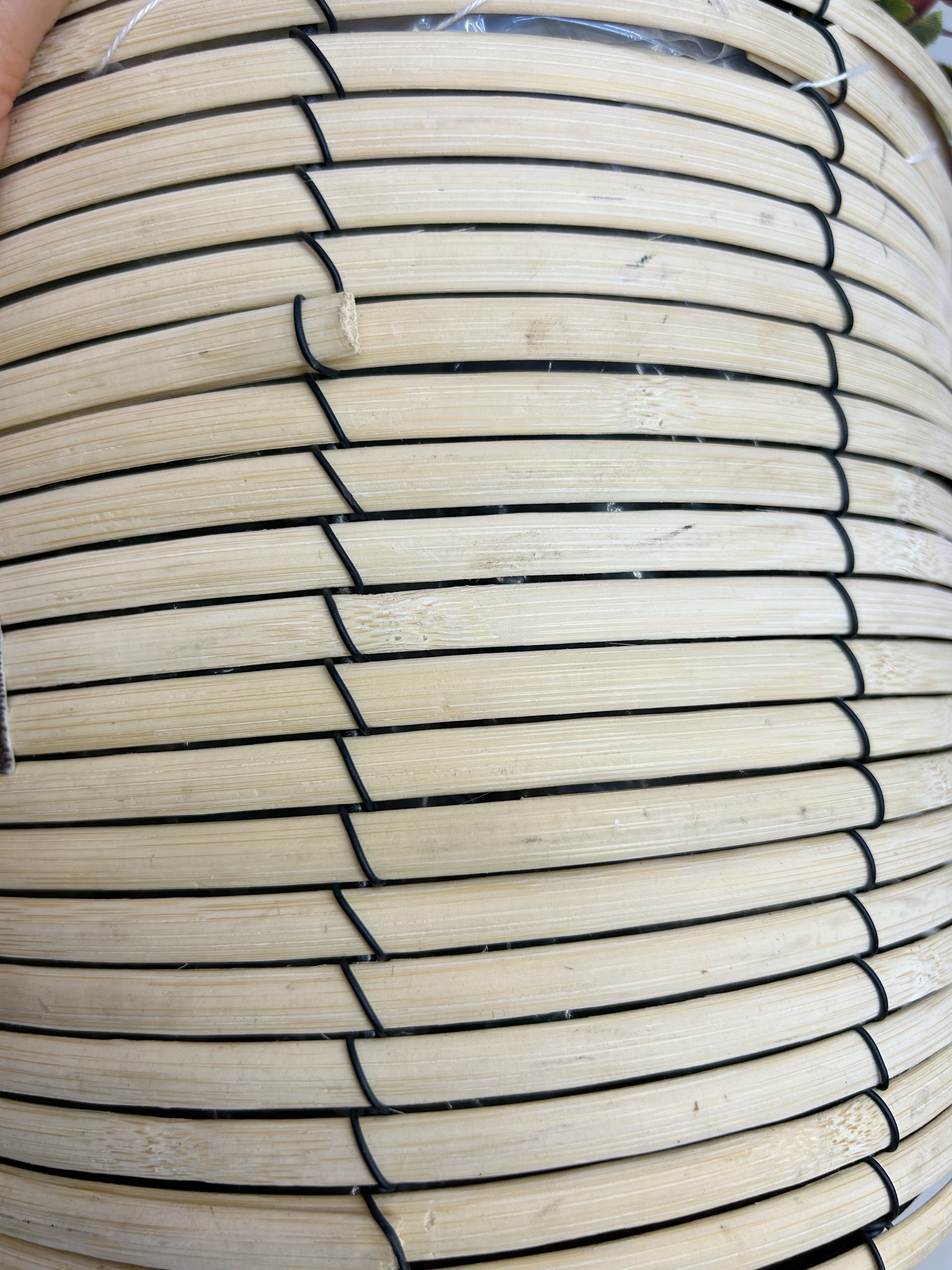 Nordic style creative, handcrafted bamboo flower baskets, wooden legs, high flower stands, floor-standing indoor and outdoor decorations, green ivy flowerpots, garden potted plants Specification image