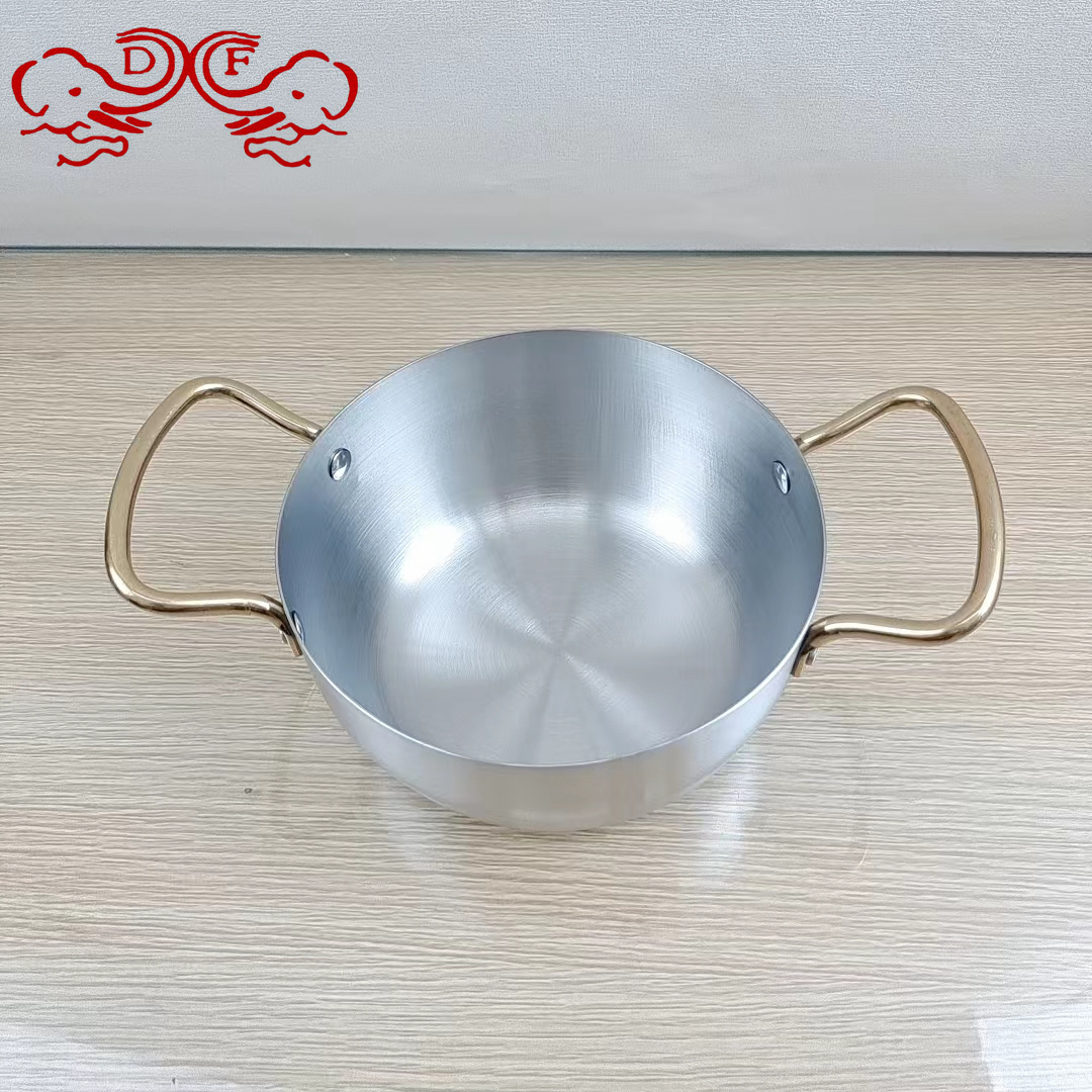 DF99255 Snow Flat Pot, baby food pot, Aluminum pot, Soup pot, noodle cooking pot, porridge cooking pot, milk pot, spicy hot pot, noodle pot, instant noodle Pot, clay pot. DF TRADINGHOUSE details Picture