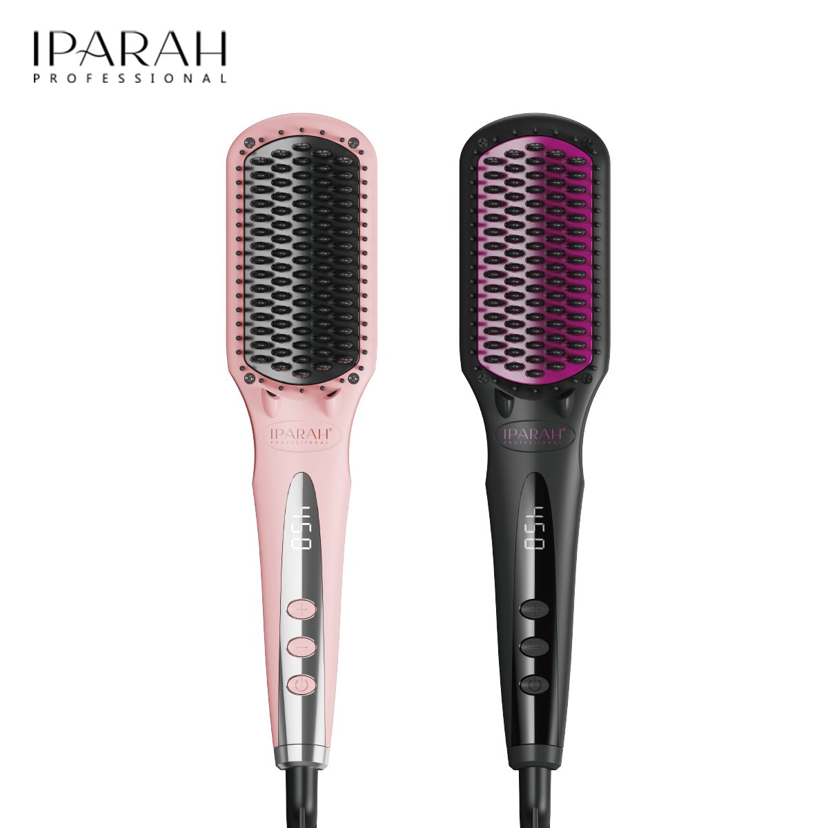 IPARAH Cross-border Home Hair Straightening comb LED display 230° rapid heating hair straightening device Negative ion hair care P-282B/282P Item Picture