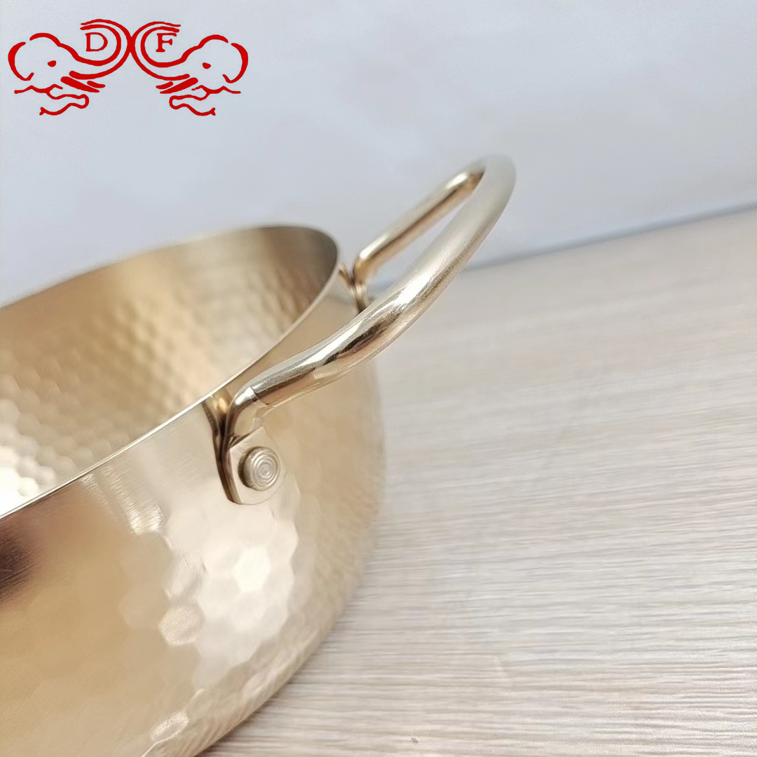DF99255 thickened stainless steel ramen pot, household multi-purpose double-ear handle cooking pot, snack pot, soup pot, DF TRADINGHOUSE details Picture
