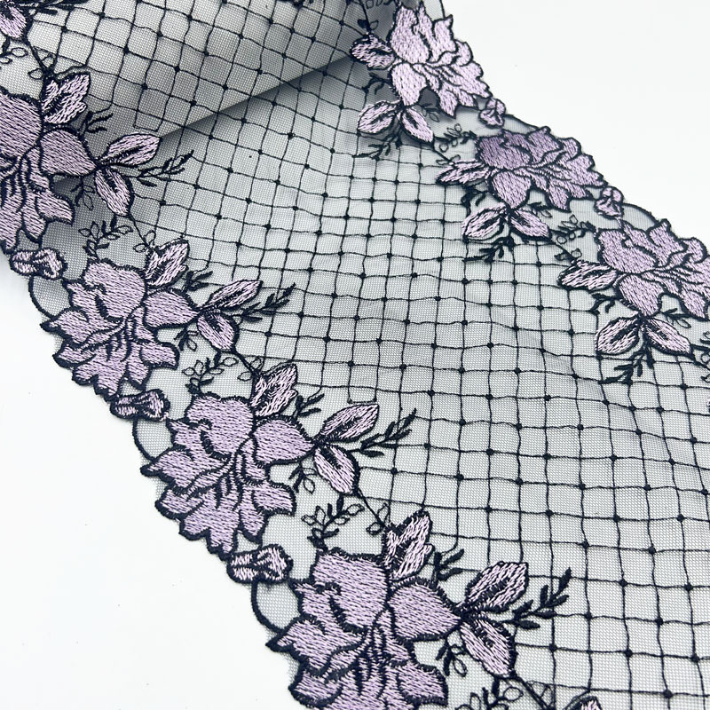 Black mesh, checkered lines, embroidered lace, underwear, lace curtains, home textiles, sofa cushions and accessories