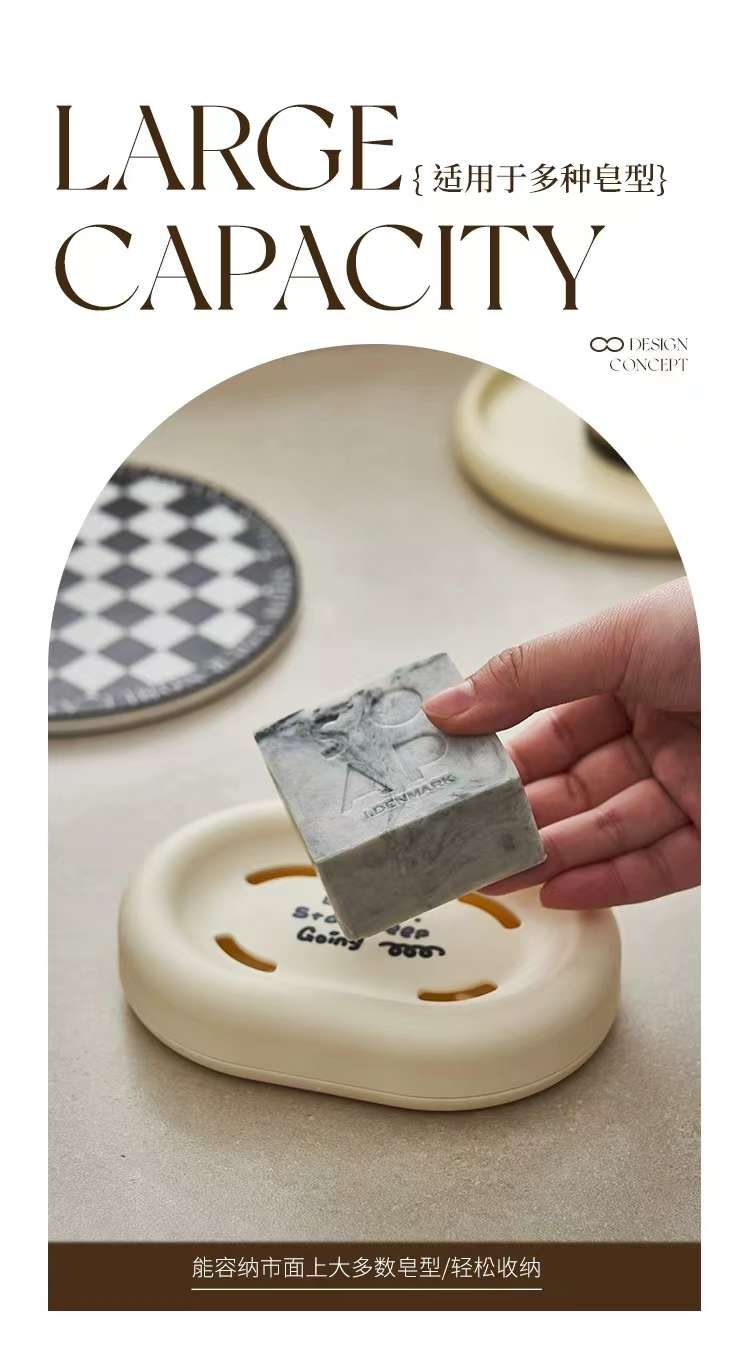 S137-TD-1005 soap box without lid, printed and water-draining simple soap box detail image 3