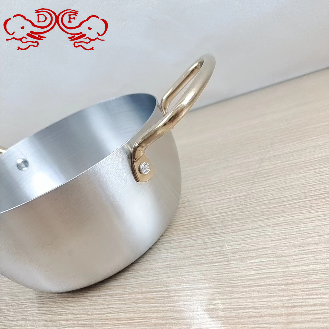 DF99255 Snow Flat Pot, baby food pot, Aluminum pot, Soup pot, noodle cooking pot, porridge cooking pot, milk pot, spicy hot pot, noodle pot, instant noodle Pot, clay pot. DF TRADINGHOUSE Specification image