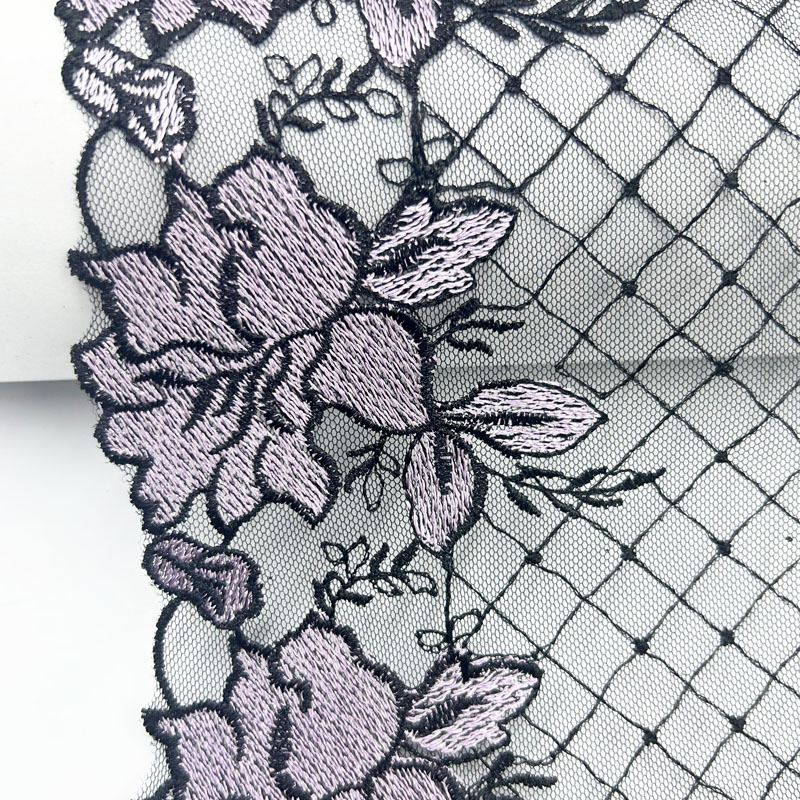 تطريز أسود من أغطية داخلية من أغطية الأريكة details Picture