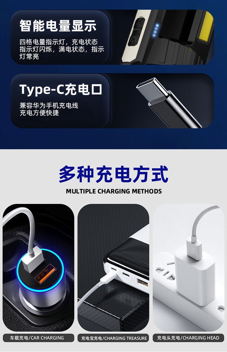 户外太阳能手提灯便携式野营灯LED多功能应急探照灯强光手电筒太阳能充电手电筒户外巡逻钓鱼应急灯家用应急手电筒详情8
