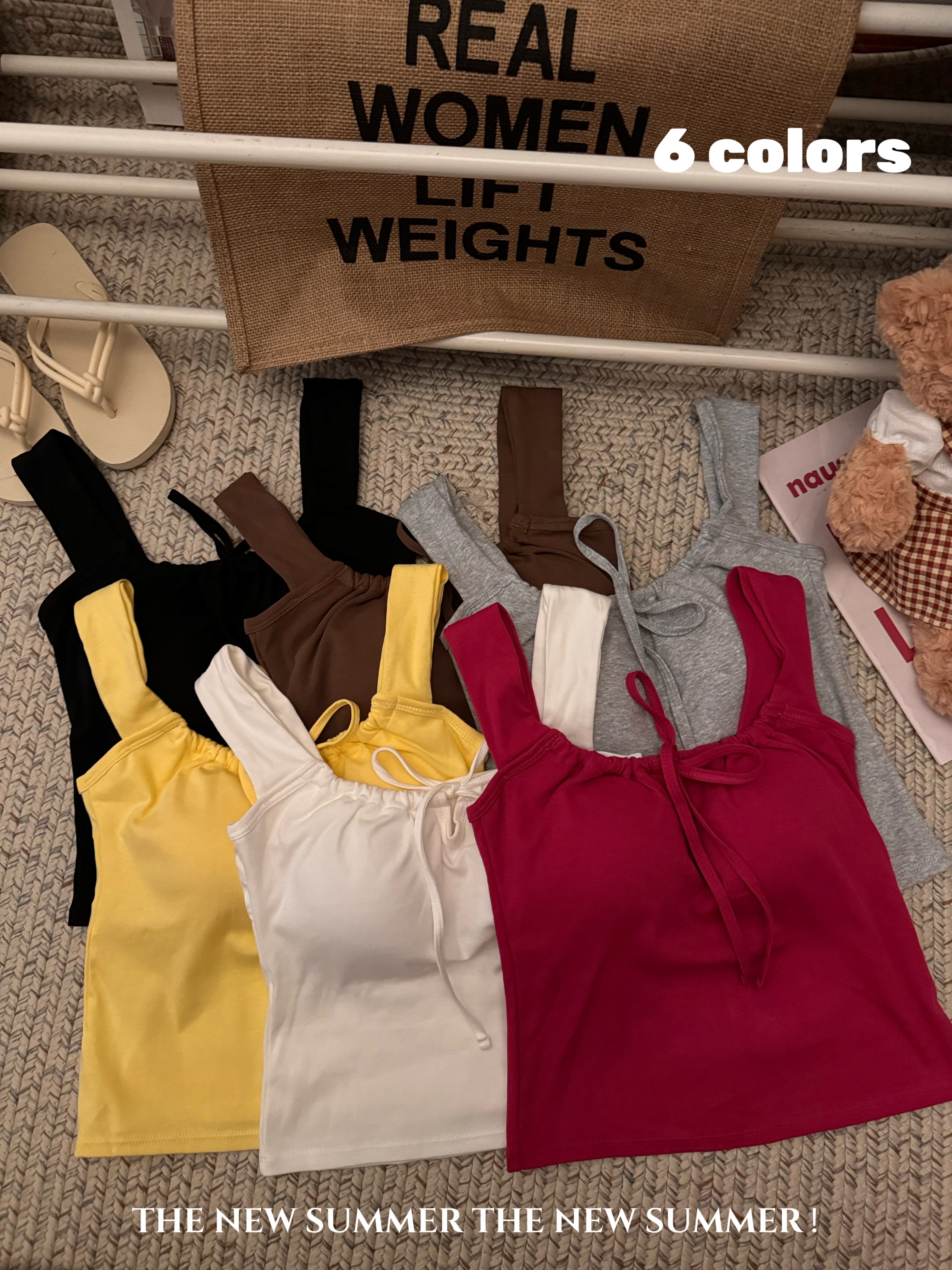 Sweet and spicy style, tie, bow, shoulder strap, halter top, women's summer, with a chest pad, fitted short top worn inside and outside Specification image