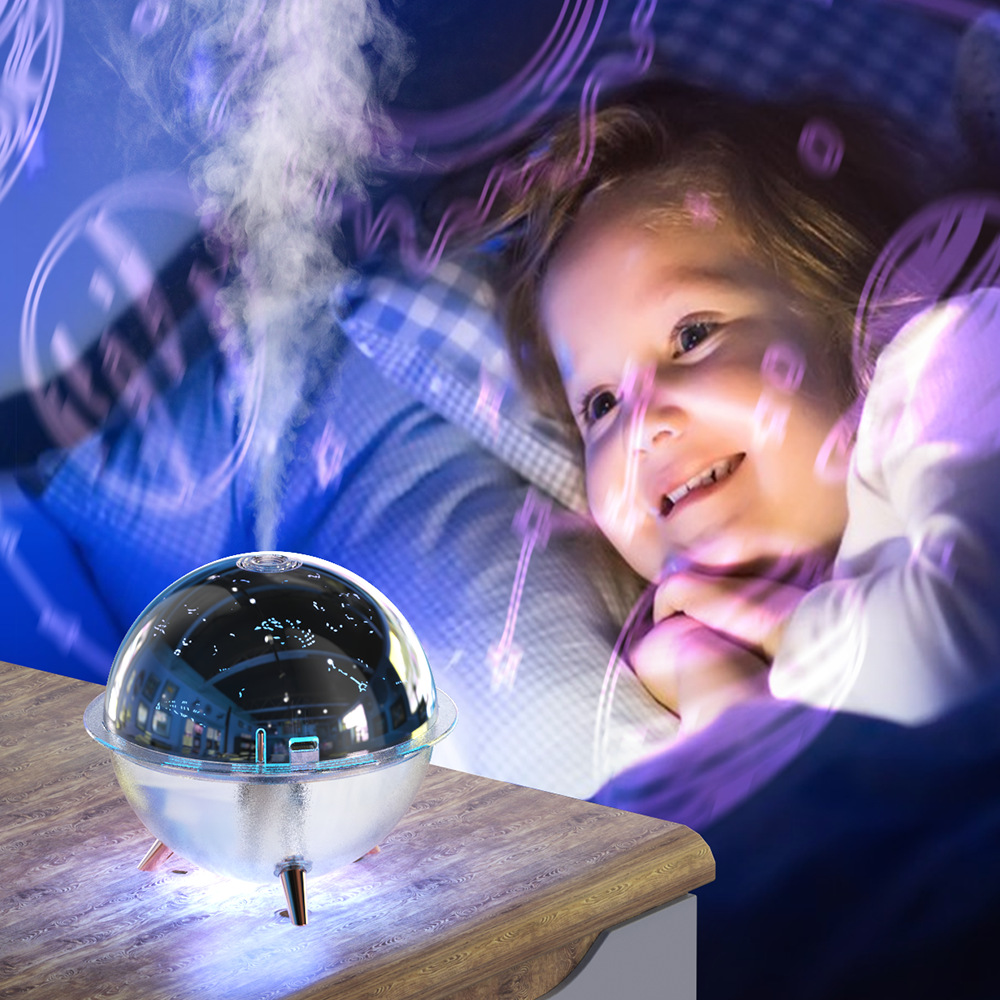 Starry sky projection lamp humidifier USB charging Astronaut projection ambient light Bedroom air purifier humidifier Application Scenario
