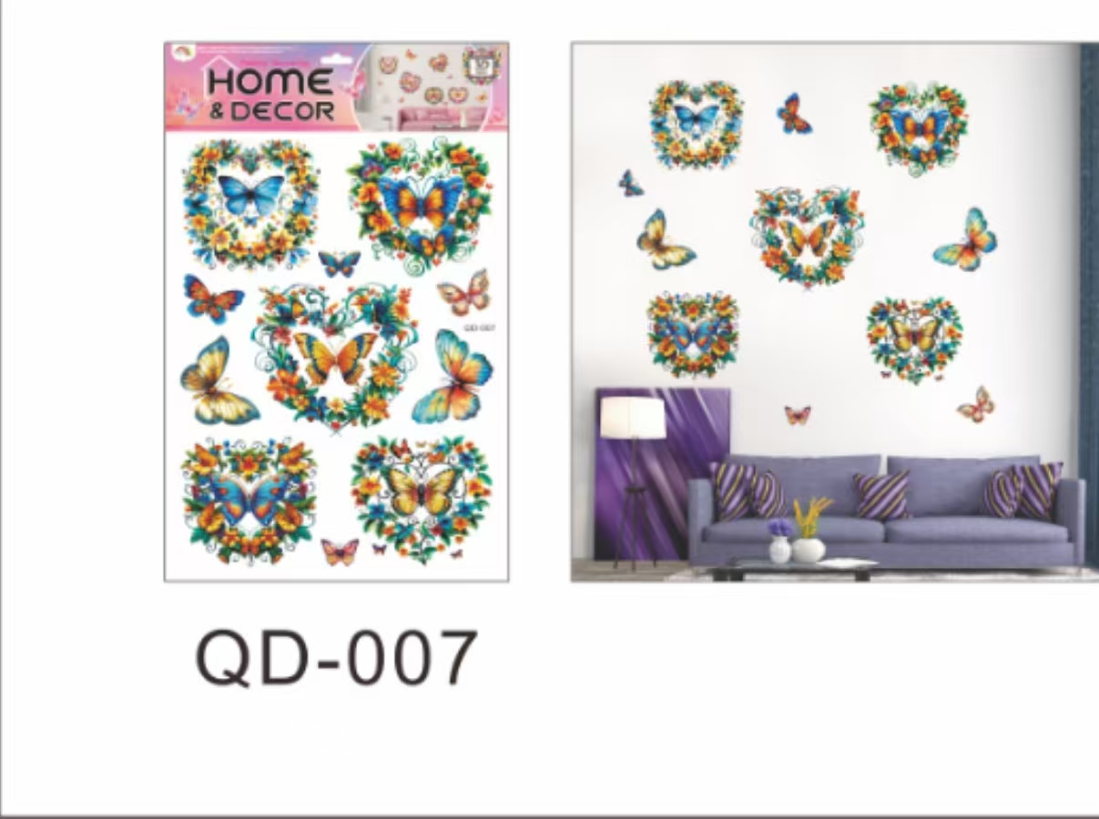 New double-layer butterfly self-adhesive wallpaper stickers decorate wall living room bedroom wall stickers decorate butterfly butterfly children's room wall stickers