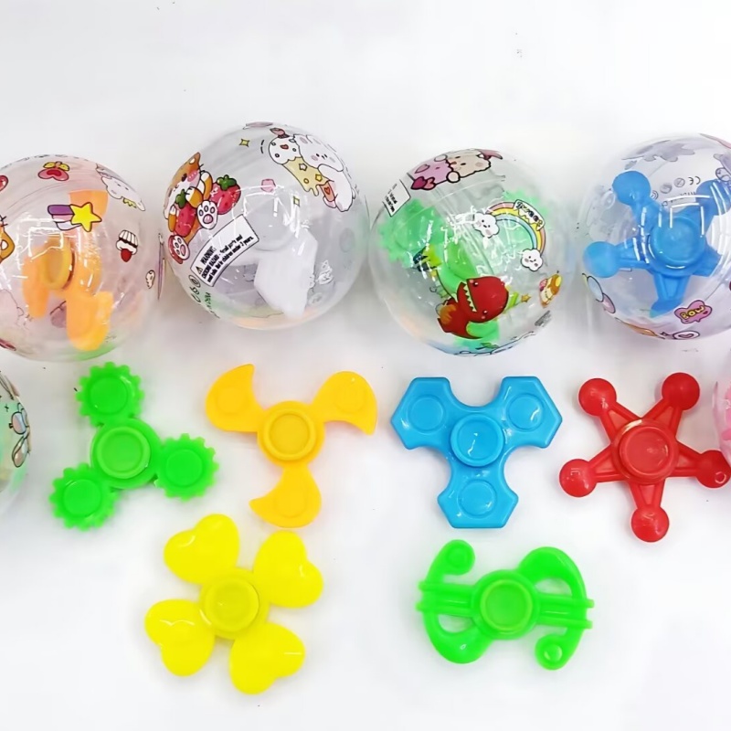 Wholesale of a complete set of 10 diverse types of 50MM coated eggshell fidget spinners for children