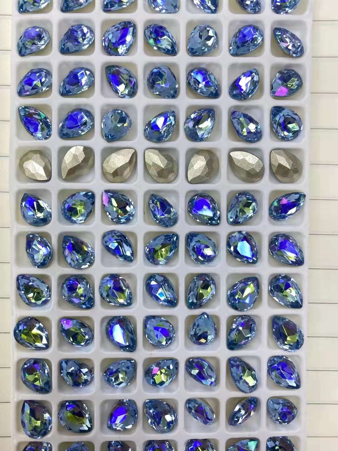 锦利水晶6*8长方八角浅兰加镀010详情图5