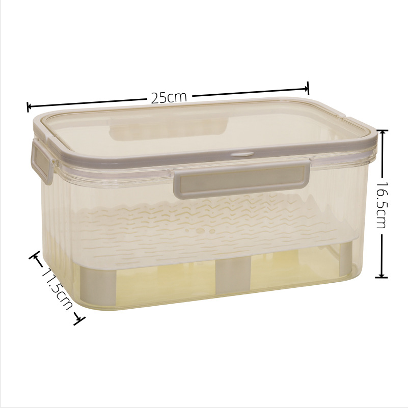 冰箱整理盒儿/陶瓷调料罐/水果保鲜冰盒/食品保鲜盒连盖/冰箱侧门鸡蛋托产品图