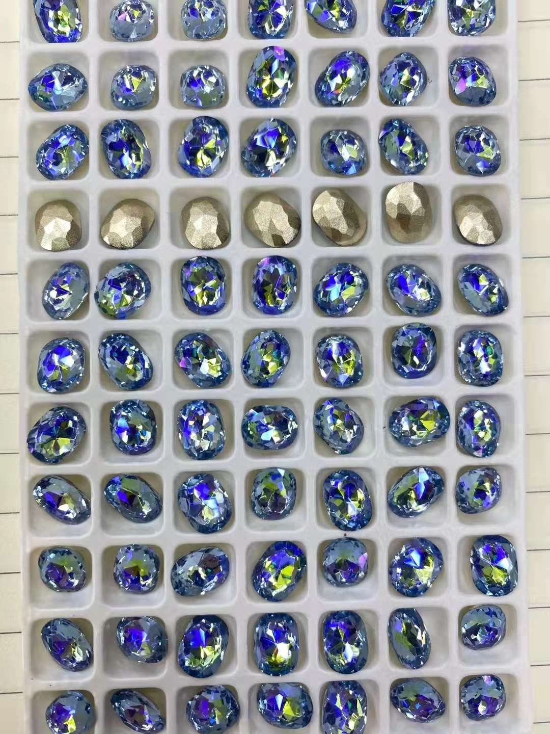 锦利水晶6*8长方八角浅兰加镀010详情图6