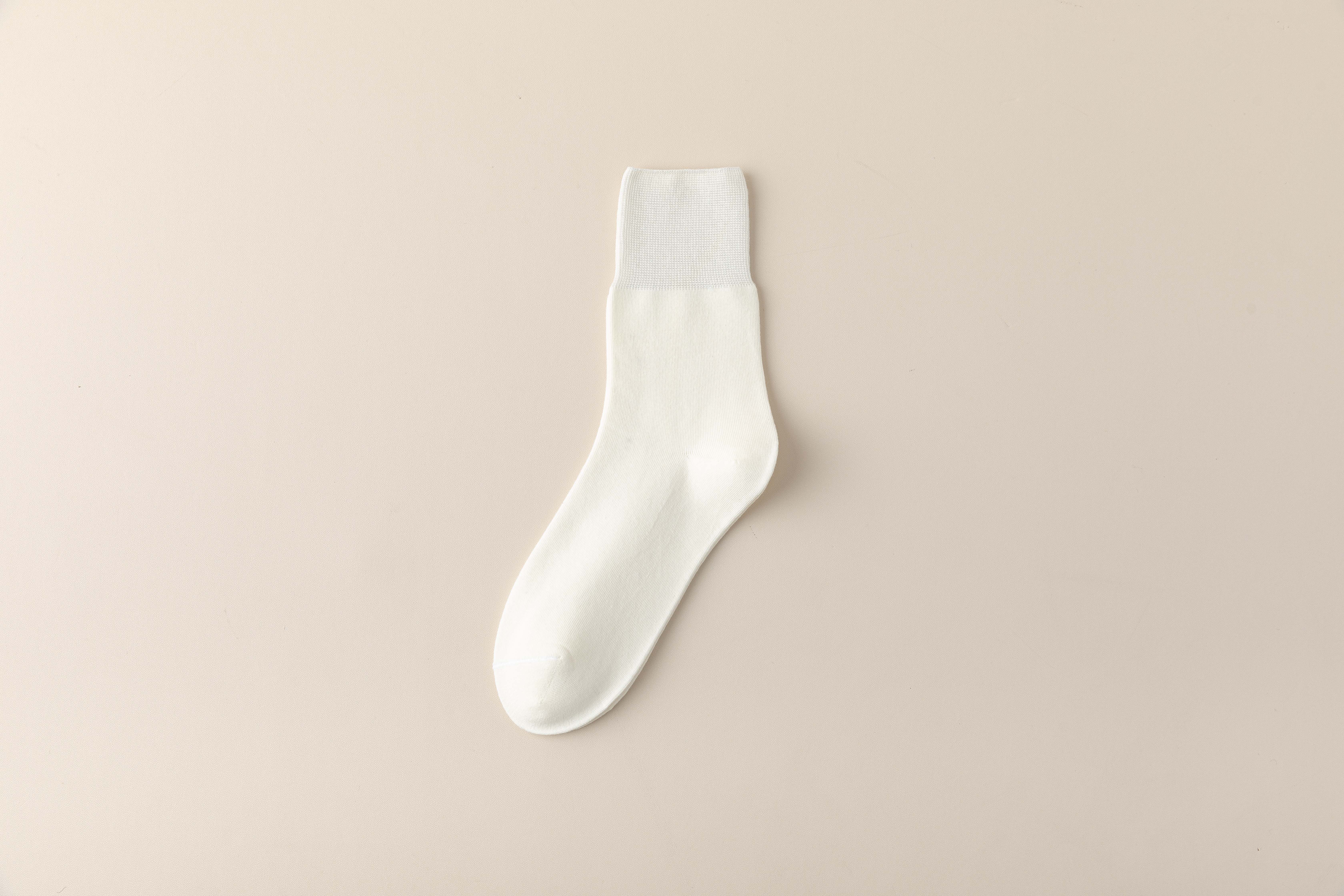 襪子/襪子男女長(zhǎng)款潮流/春夏襪子/地?cái)偧兠抟m子禮盒裝/運(yùn)動(dòng)襪白底實(shí)物圖