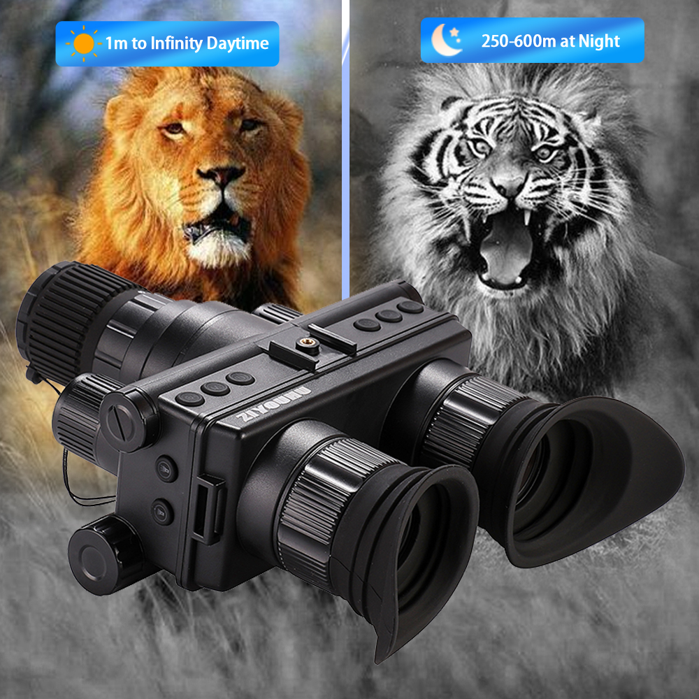 OHB-R5 1080P HD Night Vision Digital Binoculars 600M Long Range Hunting with IR & Tacticle Flashlight Head Mounted Video Camera details Picture