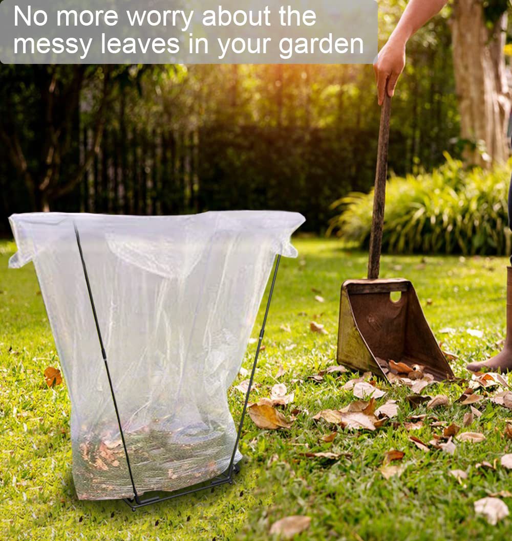 New Garden garbage bag holder Metal garbage bag holder frame Camping leaves Garden yard