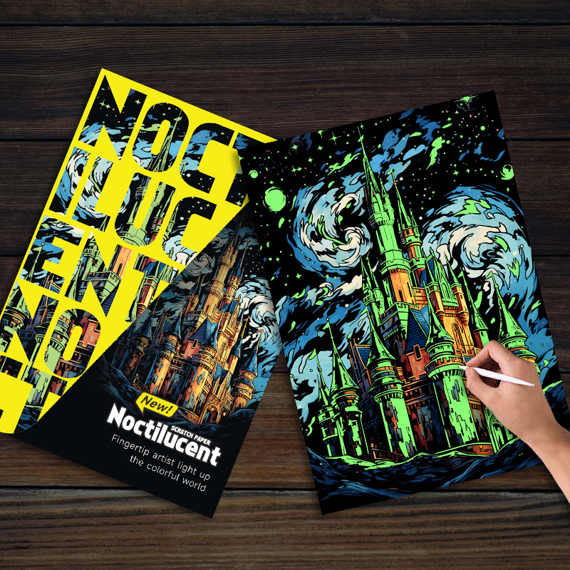 Meikede factory wholesals and directly sells children's scratch paper in any size from 32K to 16K and 8KA to 4. Customized colorful scratch paper is available