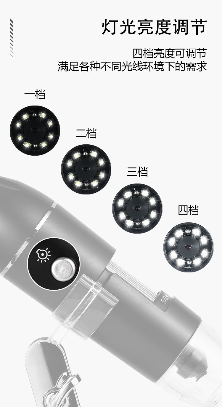 USB电子显微镜1600倍usb高清数码显微镜维修电子美容放大详情4