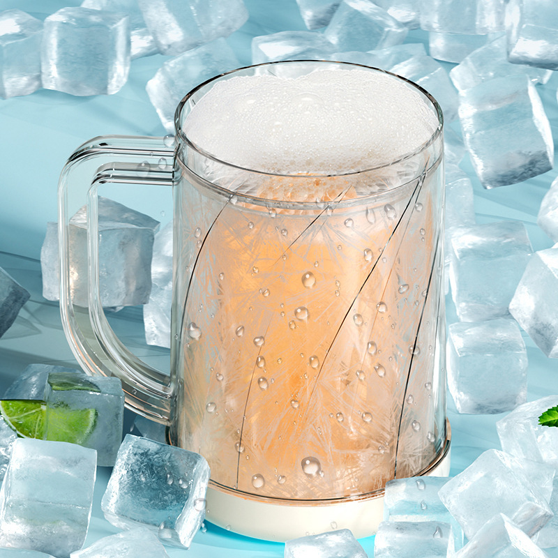 Cross-border bestsellers: Ice cups, double-layer ice cups, beer mugs, beverage cups, ice-making beverage cups, summer chilled cups, draft beer cups Application Scenario