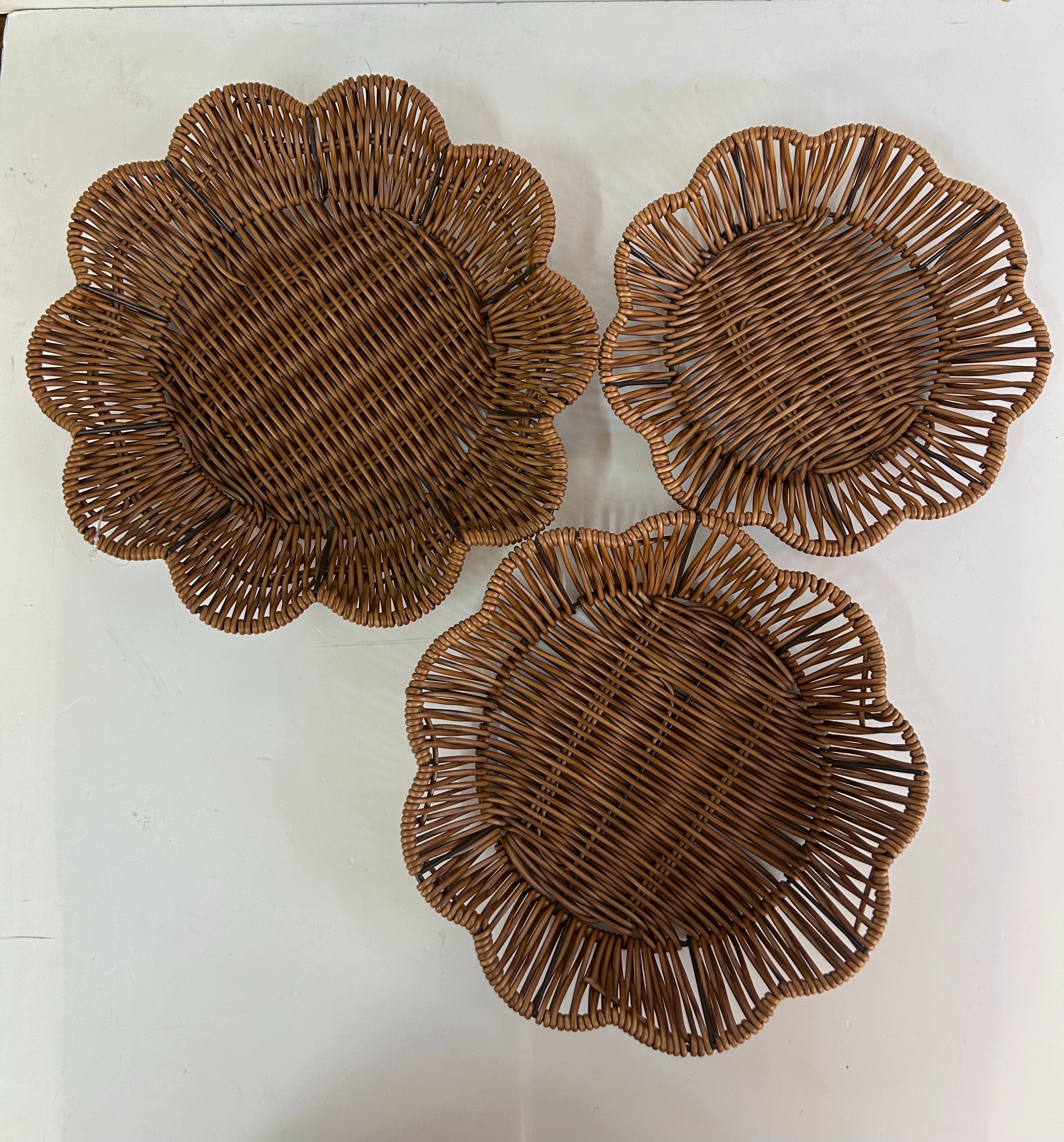 客厅专用PPC塑料手工编织收纳筐糖果零食小吃点心盘水果篮子托盘