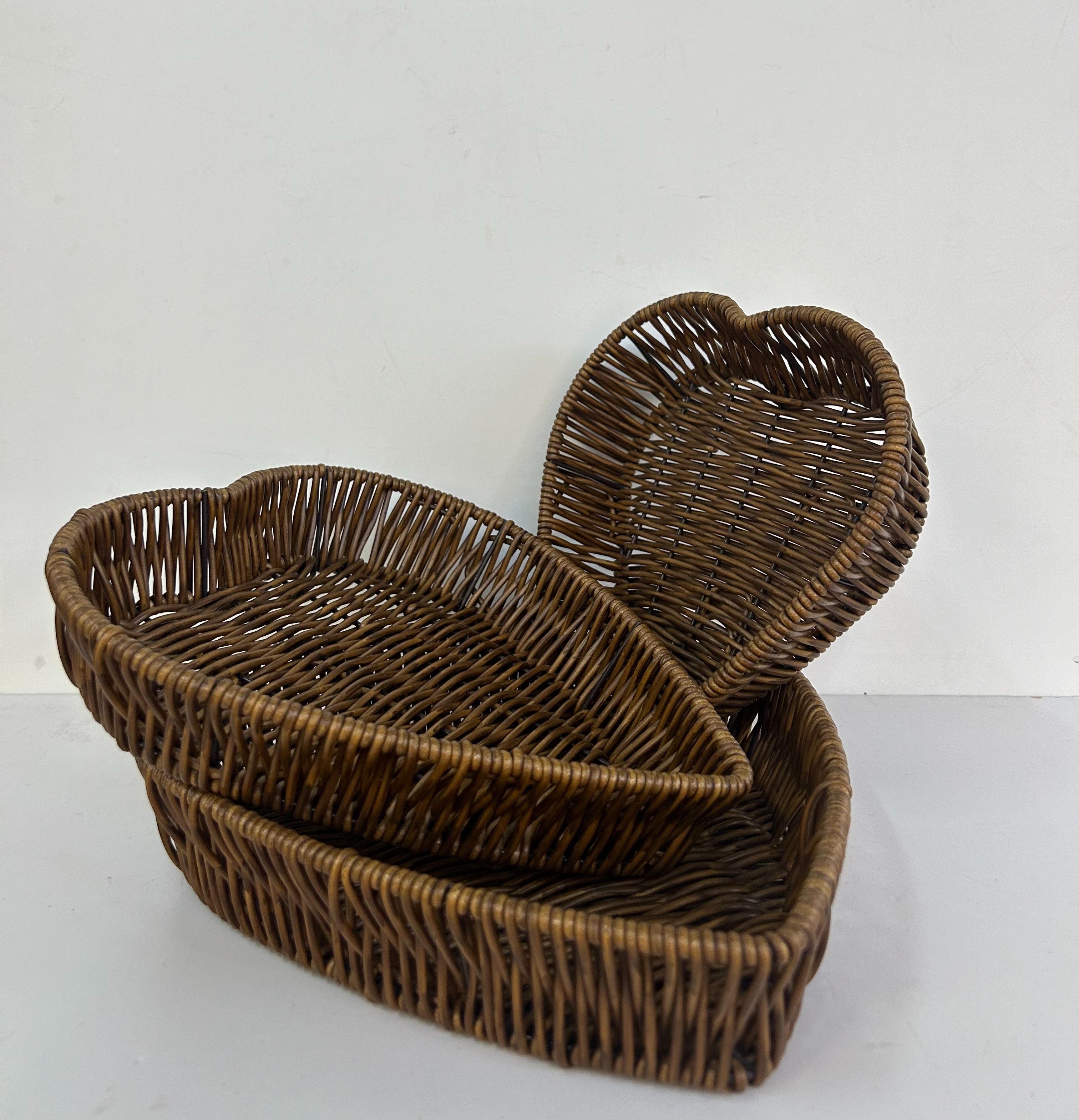 客厅专用PPC塑料手工编织收纳筐糖果零食小吃点心盘水果篮子