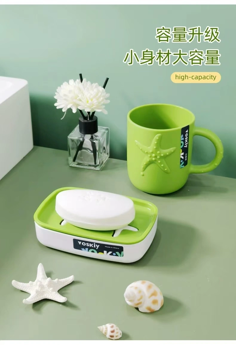 W60-VSK-015 Household draining soap box, bathroom soap rack, portable travel covered soap box, Double-layer draining student dormitory detail image 8
