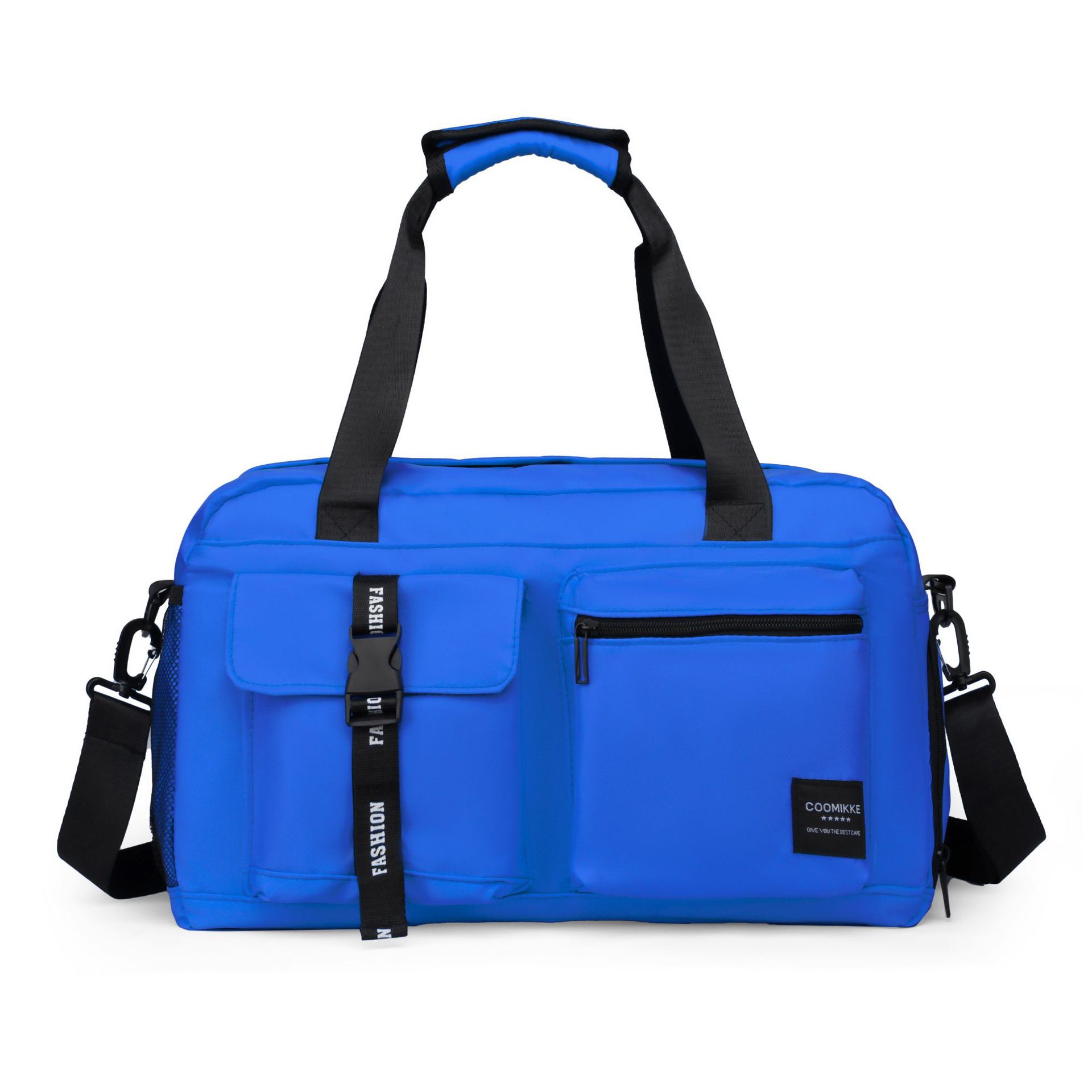 T men's and women's large-capacity, stretchable travel bag, luggage bag with shoe compartment, fitness bag, lightweight hand bag, shoulder bag Specification image