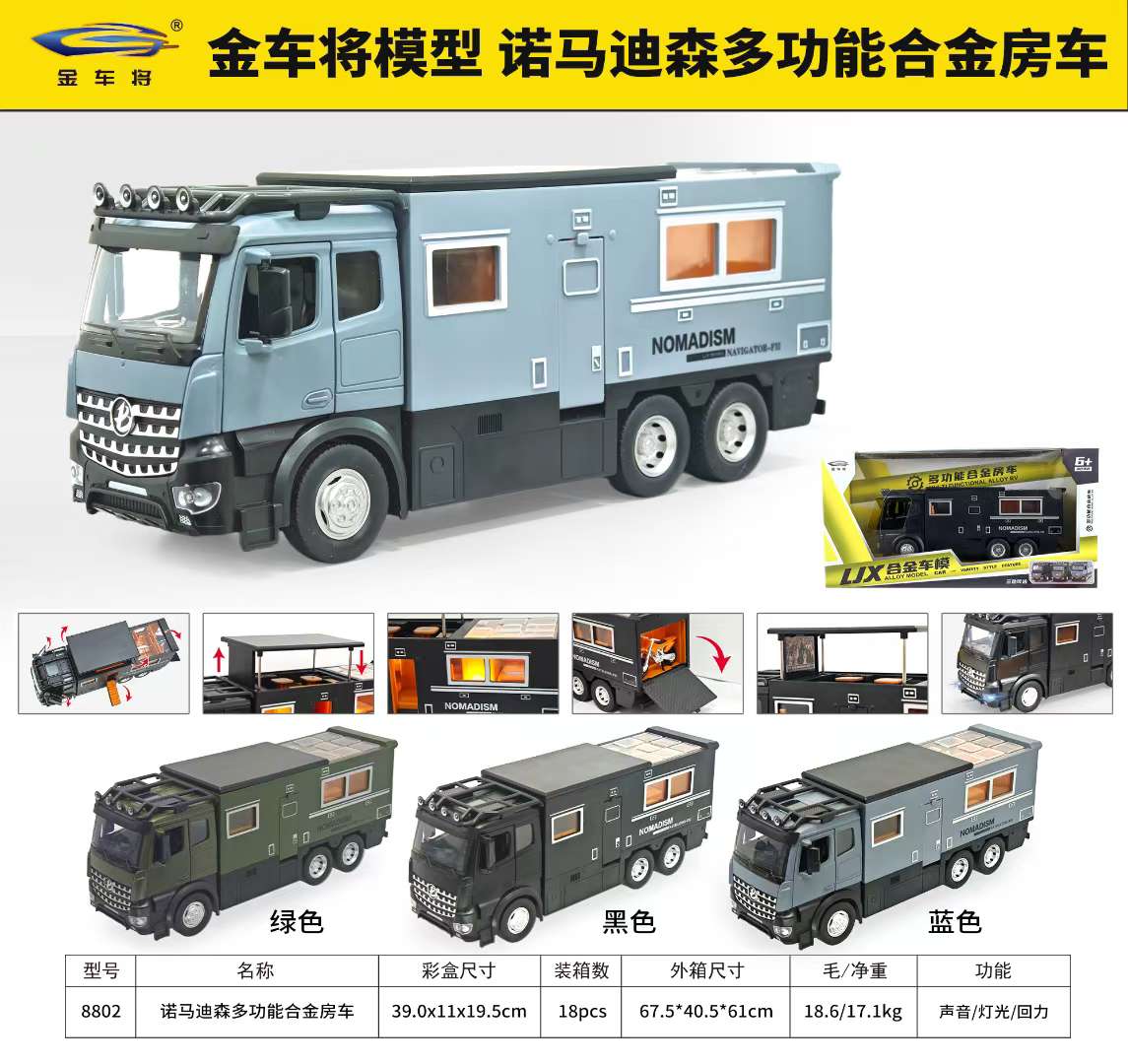Rv alloy car model toys, car models, exquisite collectibles, RV car models made of alloy material, resistant to drops and wear, highly realistic car models, children's gifts detail image 1