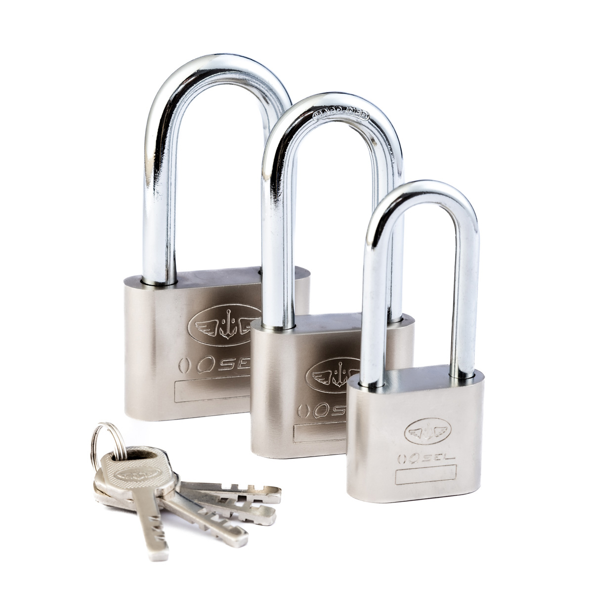 挂锁/长梁锁/挂锁铜锁/门锁圆锁/挂锁叶片白底实物图