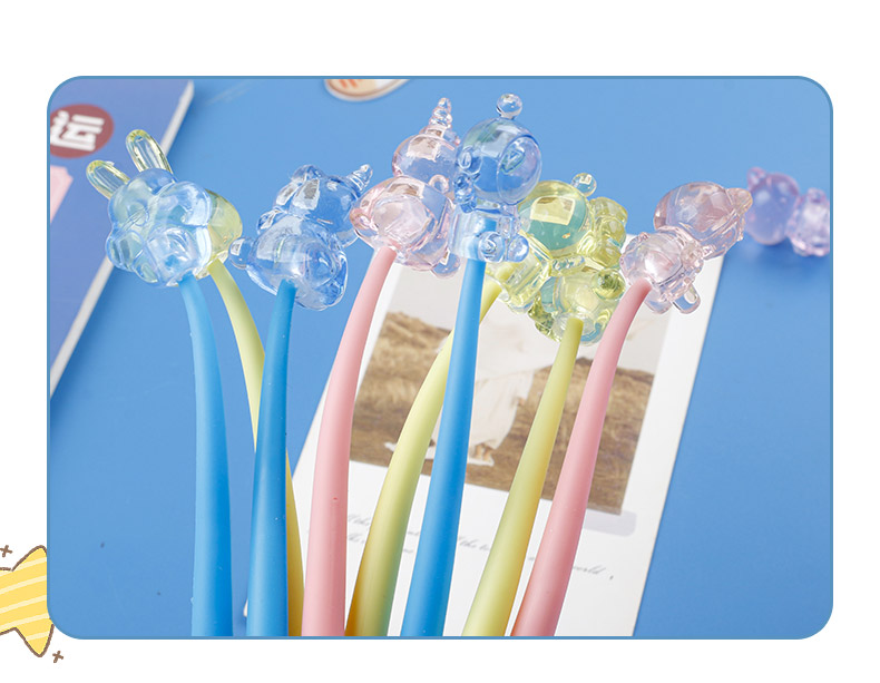 水晶公仔头摇摇乐中性笔宇航员造型创意笔ins风可爱手账中性笔详情3