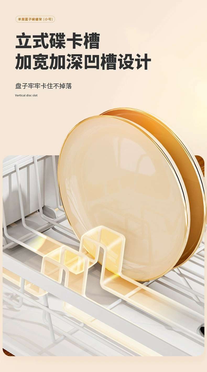 外贸批发厂家直销厨房碗碟架小体积碗盘沥水架水槽多功能餐具沥碗收纳盒。详情图5