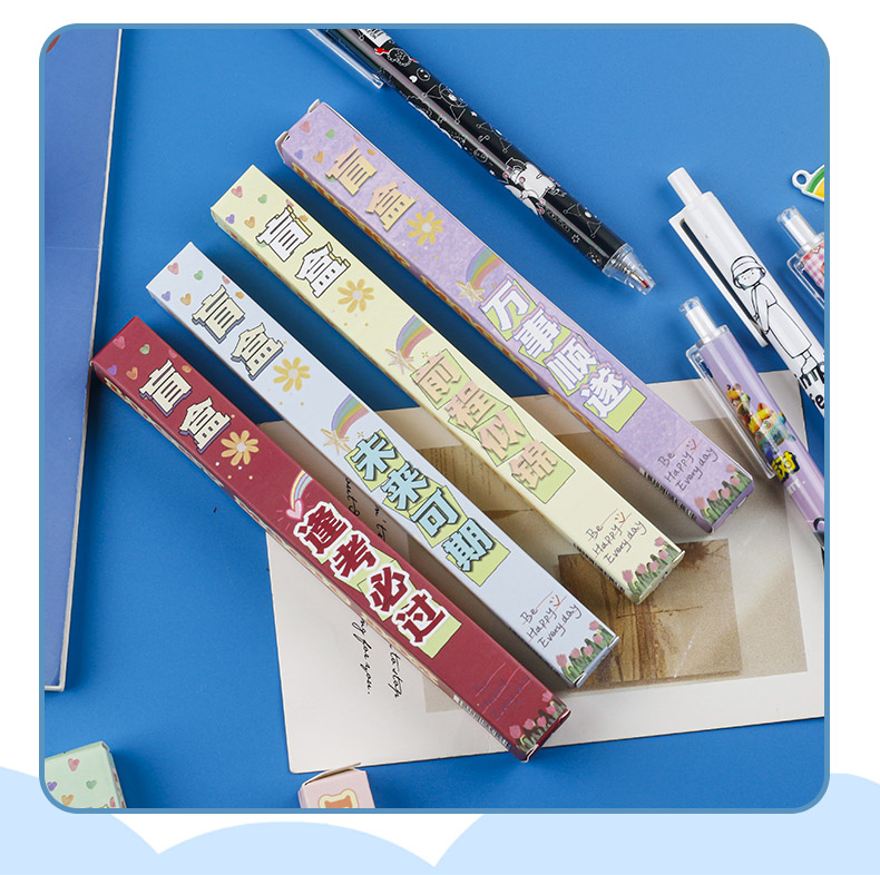 The inspiring blind box series of gel pens ensure you pass every exam and have a bright future. Cute blind box blessing pens pic 6