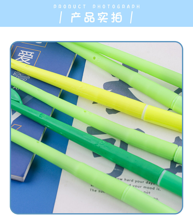 仿真花朵笔创意花朵造型笔塑料花朵纯色手账笔卡通笔详情2