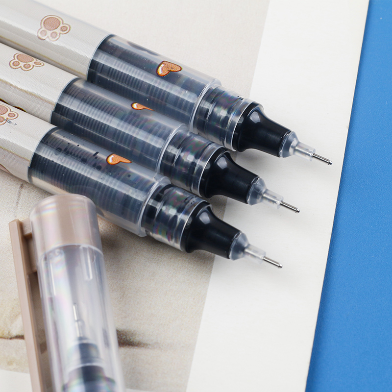 Coffee Bear Direct Liquid Ballpoint Pen, creative and cute planner pen, quick-drying ink Item Picture