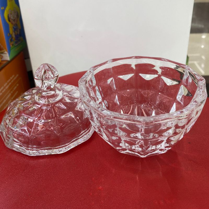 欧式带盖玻璃糖果罐咖啡茶叶储物罐创意超大茶几摆件干果盒零食盘产品图