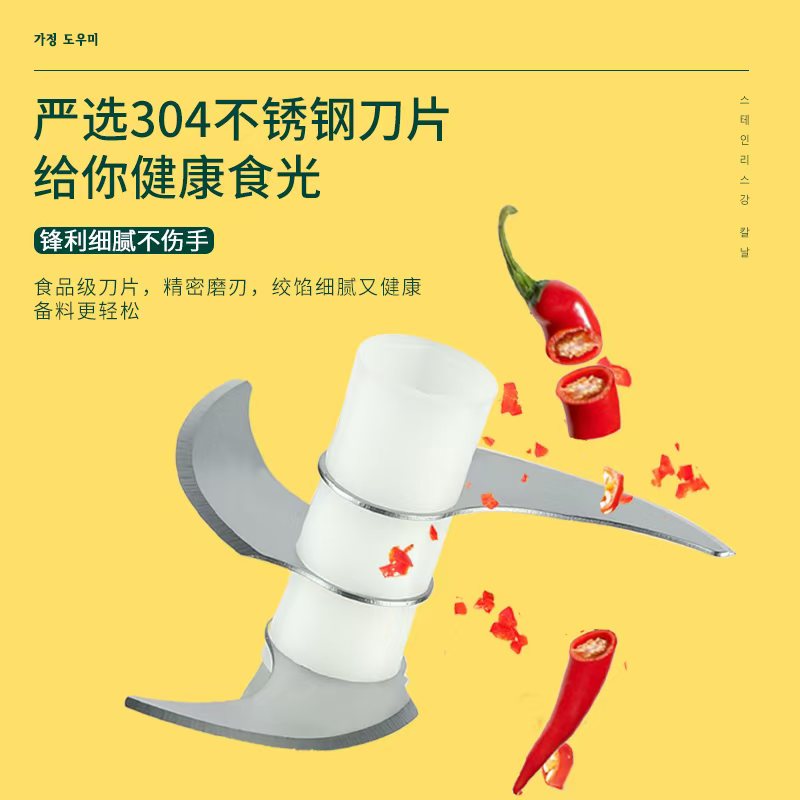 绞肉机/搅拌机/生活电器/搅拌杯/绞肉切片白底实物图