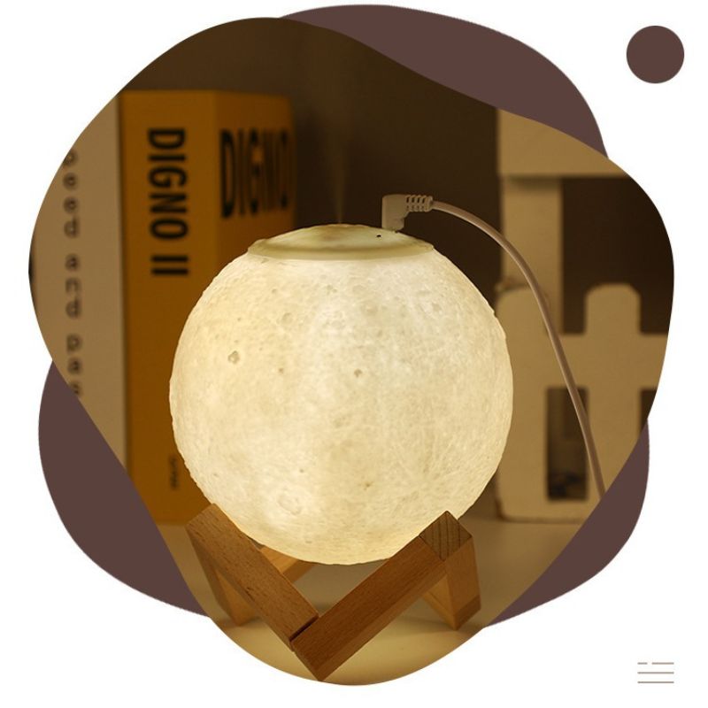 Seven-color moon humidifier, planet lamp, Moon lamp, aromatherapy constant humidity Creative display, led night light Item Picture