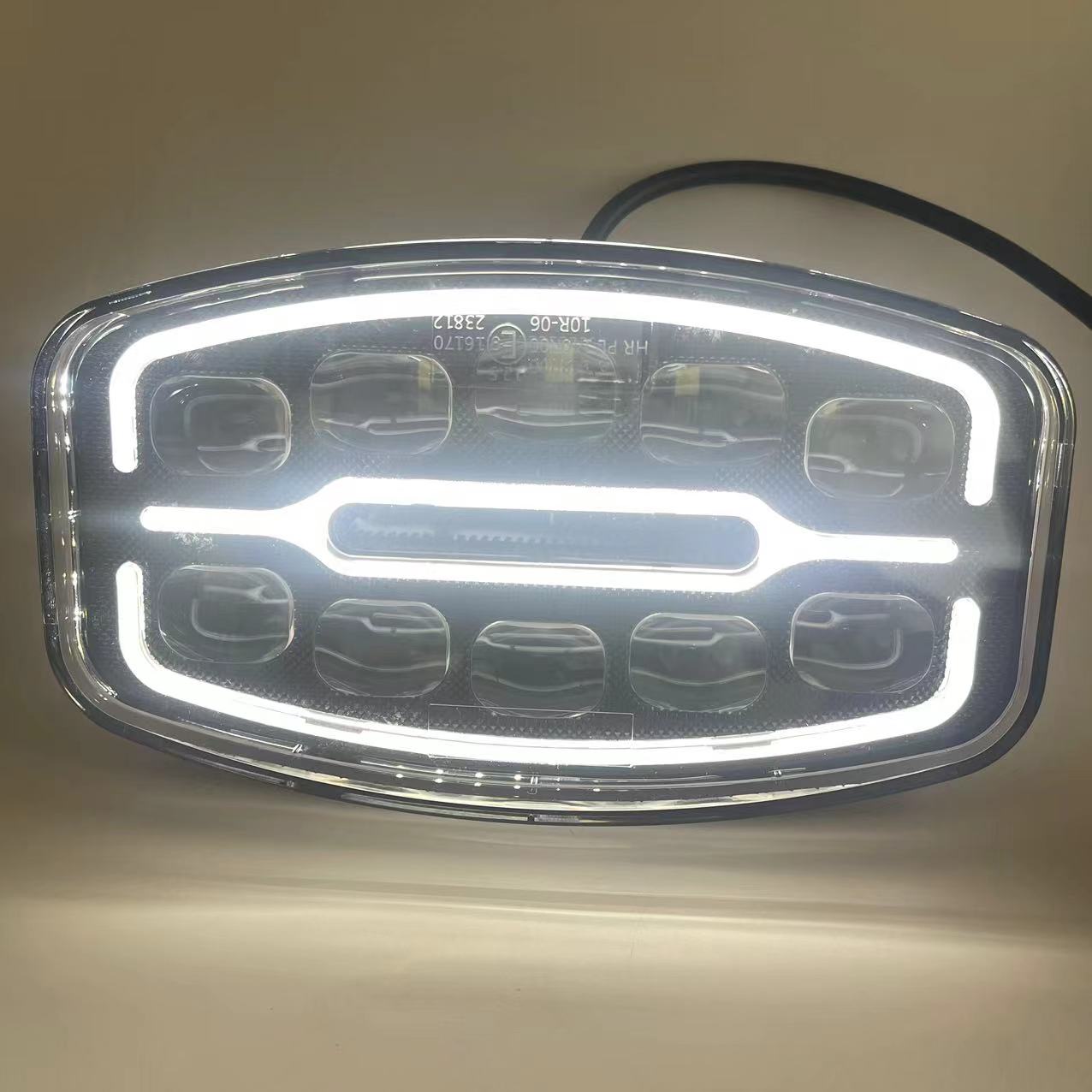Ouka LED lights, Volvo headlights, work lights, 10-inch white and yellow light, lens lights modification full figure