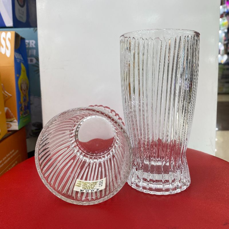 ins风玻璃杯家用小细腰条纹水杯女简约牛奶咖啡杯饮料杯洋酒杯子产品图
