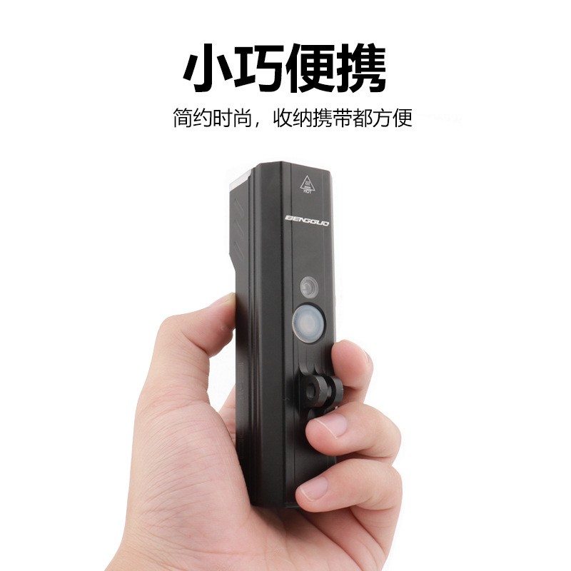 1921-1000 USB charging bicycle headlight, aluminum alloy bicycle headlight, bicycle hanging headlight, strong flashlight, night cycling equipment Specification image