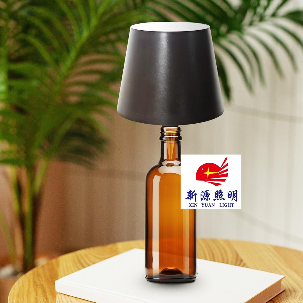 跨境led创意酒头灯嵌入式清吧餐厅可移动充电RGB调光装饰酒瓶台灯