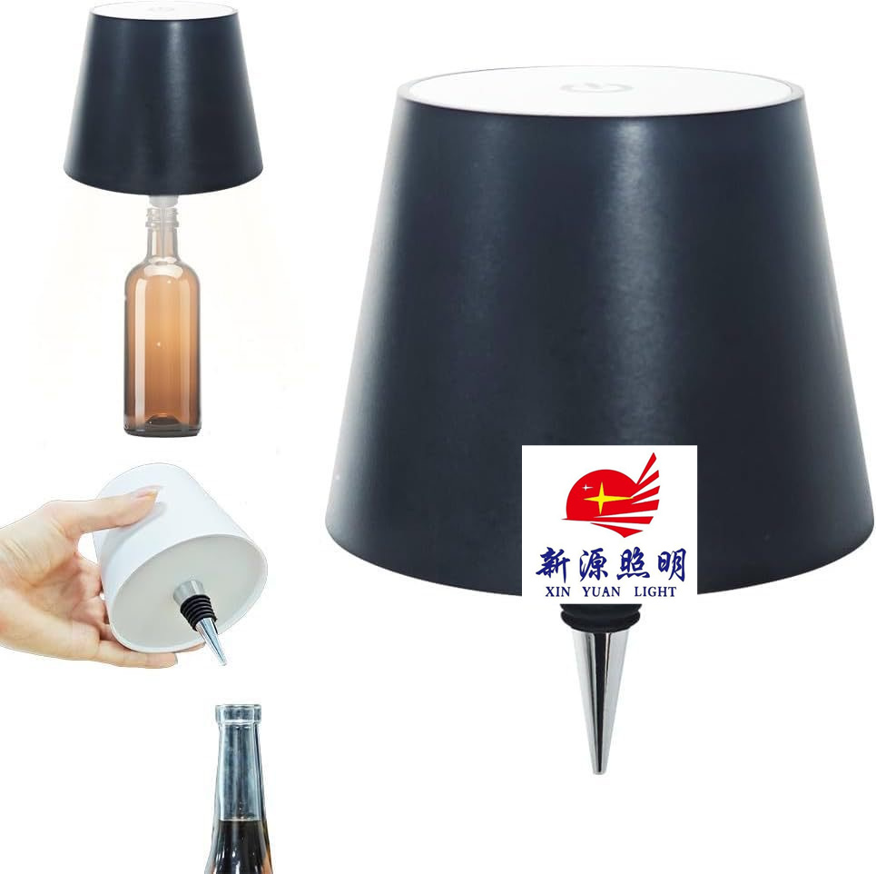 Cross-Border Led Creative Wine Headlight Embedded Clear Bar Restaurant Removable Charging Rgb Dimming Decorative Wine Bottle Lamp Specification drawing