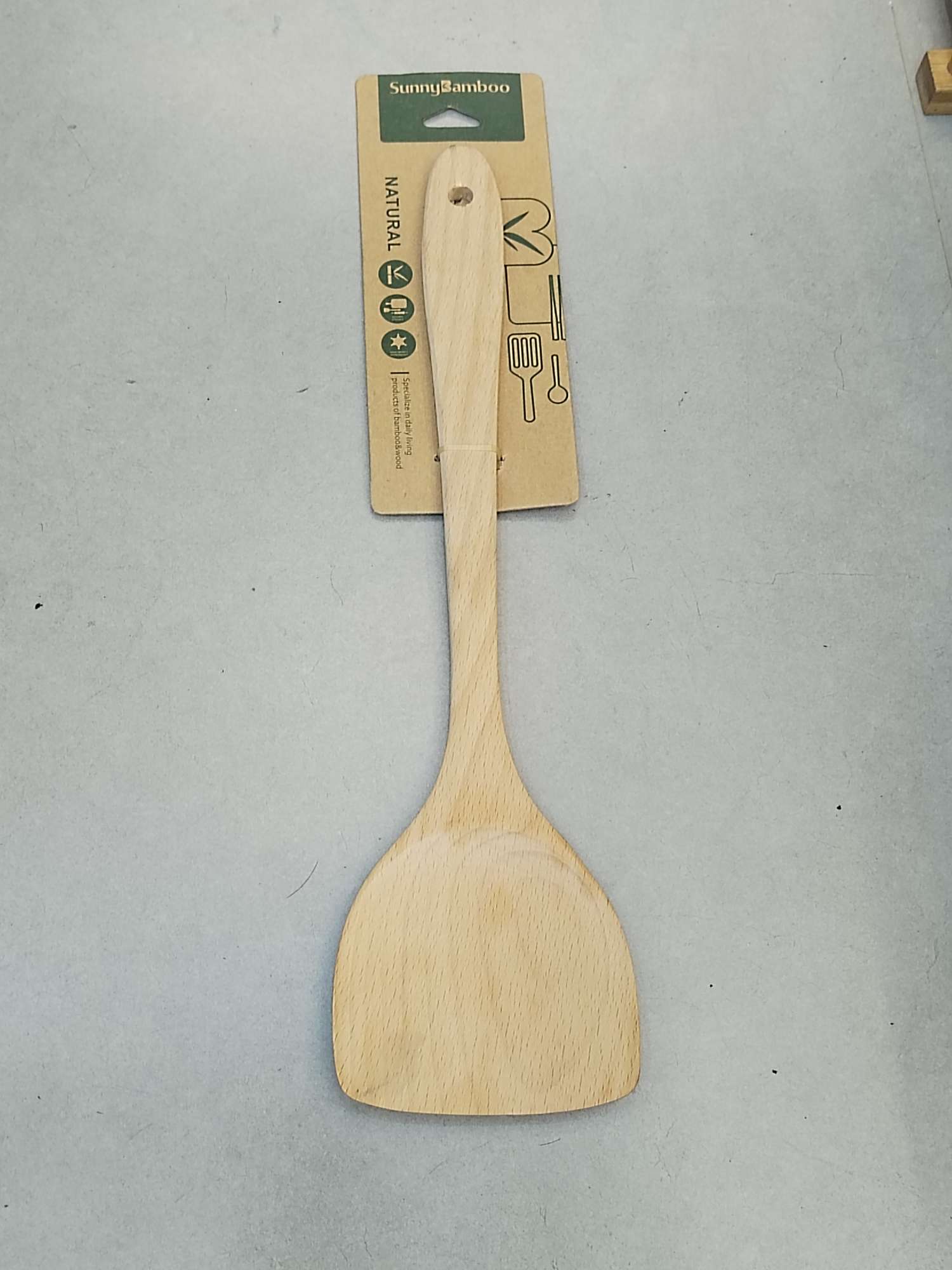 【 Jiehao Bamboo and Wood 】35 Spatula, natural wooden spatula, household kitchen cooking spatula, non-stick special wooden spatula, unpainted and waxed cooking spatula