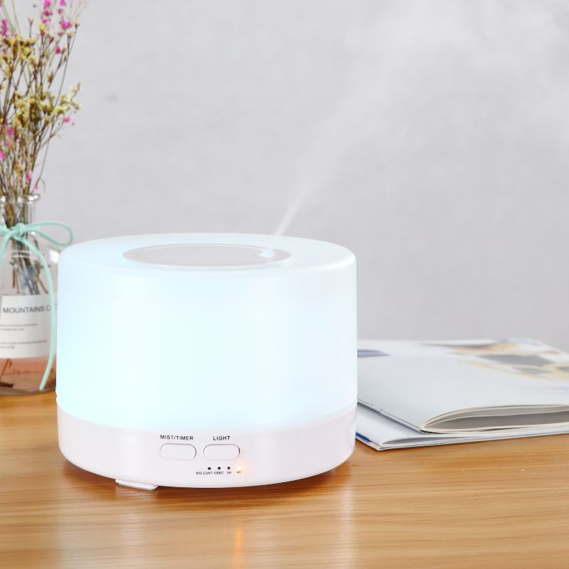 Aroma diffuser, ultrasonic wood grain household humidifier, seven-color desktop, air office Item Picture